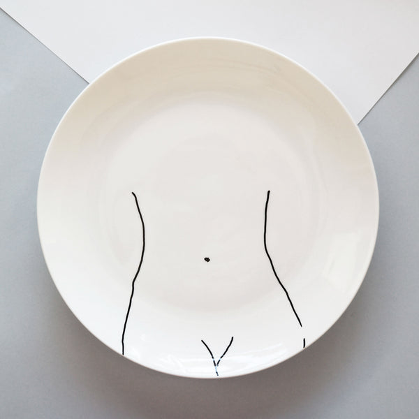 BODY | Ceramic plate and sauce dish set